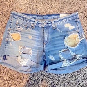 Rag & Bone extremely distressed boyfriend shorts